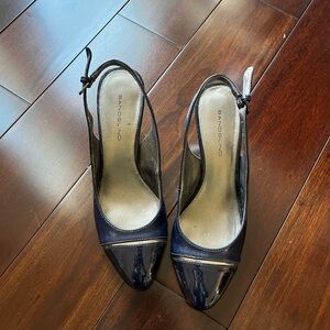 Bandolino navy strap heels